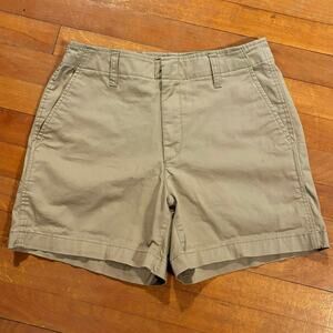 Gap Size 4 Downtown Khaki Shorts Chino High Rise Waisted